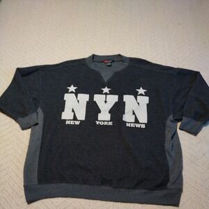 New York News Men's Gray Sweatshirt Sweater Newspaper NY NYC Media Size Medium